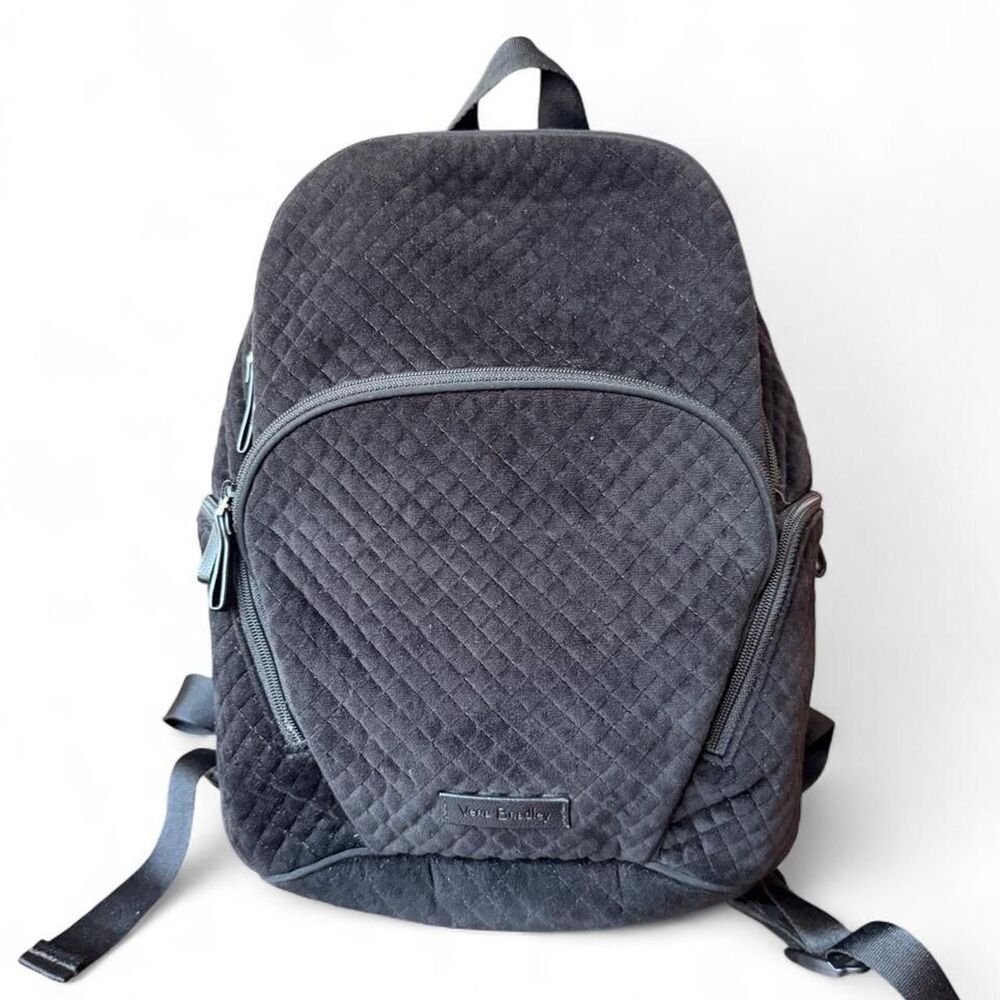era Bradley Hadley Small Backpack Quilted Classic Black Velvet Mini Bag